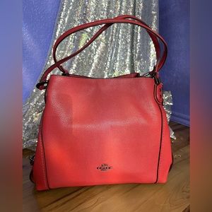 Coach Edie 31 Shoulder Bag Washed Red 57125